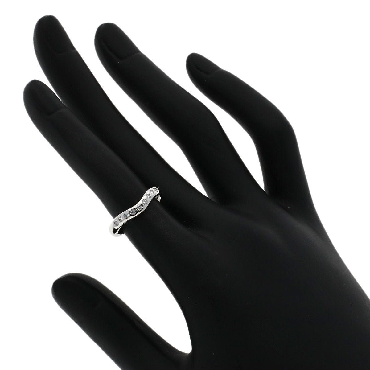 TIFFANY&Co.   Curved band Diamond Ring  Platinum PT950 Ladies [Used]