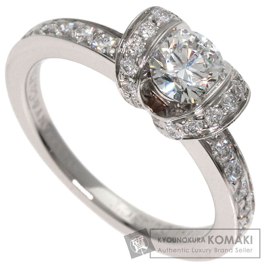 ティファニー リボンモチーフ ダイヤモンド リング・指輪 プラチナPT950 レディース 【中古】【TIFFANY&Co.】