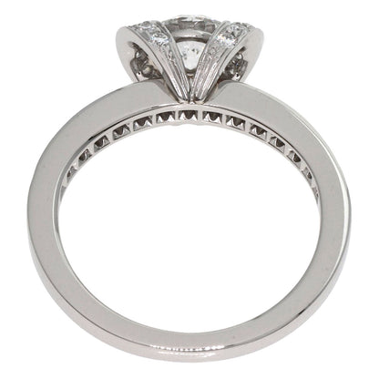 ティファニー リボンモチーフ ダイヤモンド リング・指輪 プラチナPT950 レディース 【中古】【TIFFANY&Co.】