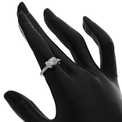 ティファニー リボンモチーフ ダイヤモンド リング・指輪 プラチナPT950 レディース 【中古】【TIFFANY&Co.】