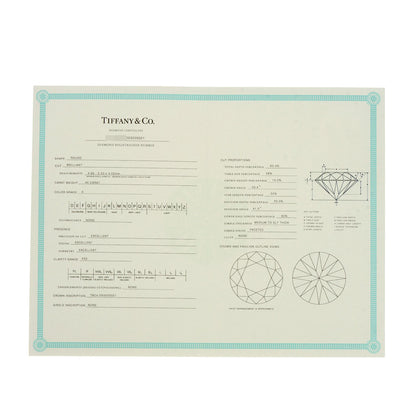 ティファニー リボンモチーフ ダイヤモンド リング・指輪 プラチナPT950 レディース 【中古】【TIFFANY&Co.】