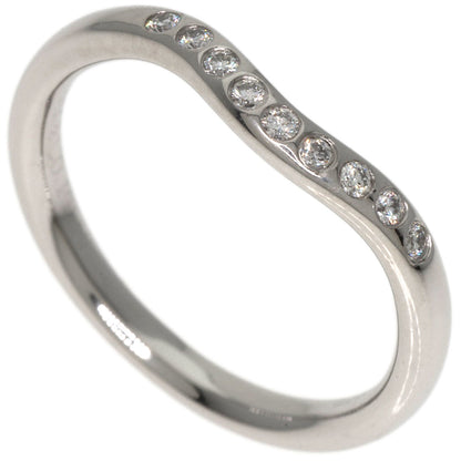 TIFFANY&Co. Curved Band Diamond Ring Platinum PT950 Ladies [Used]