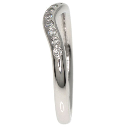 TIFFANY&Co. Curved Band Diamond Ring Platinum PT950 Ladies [Used]