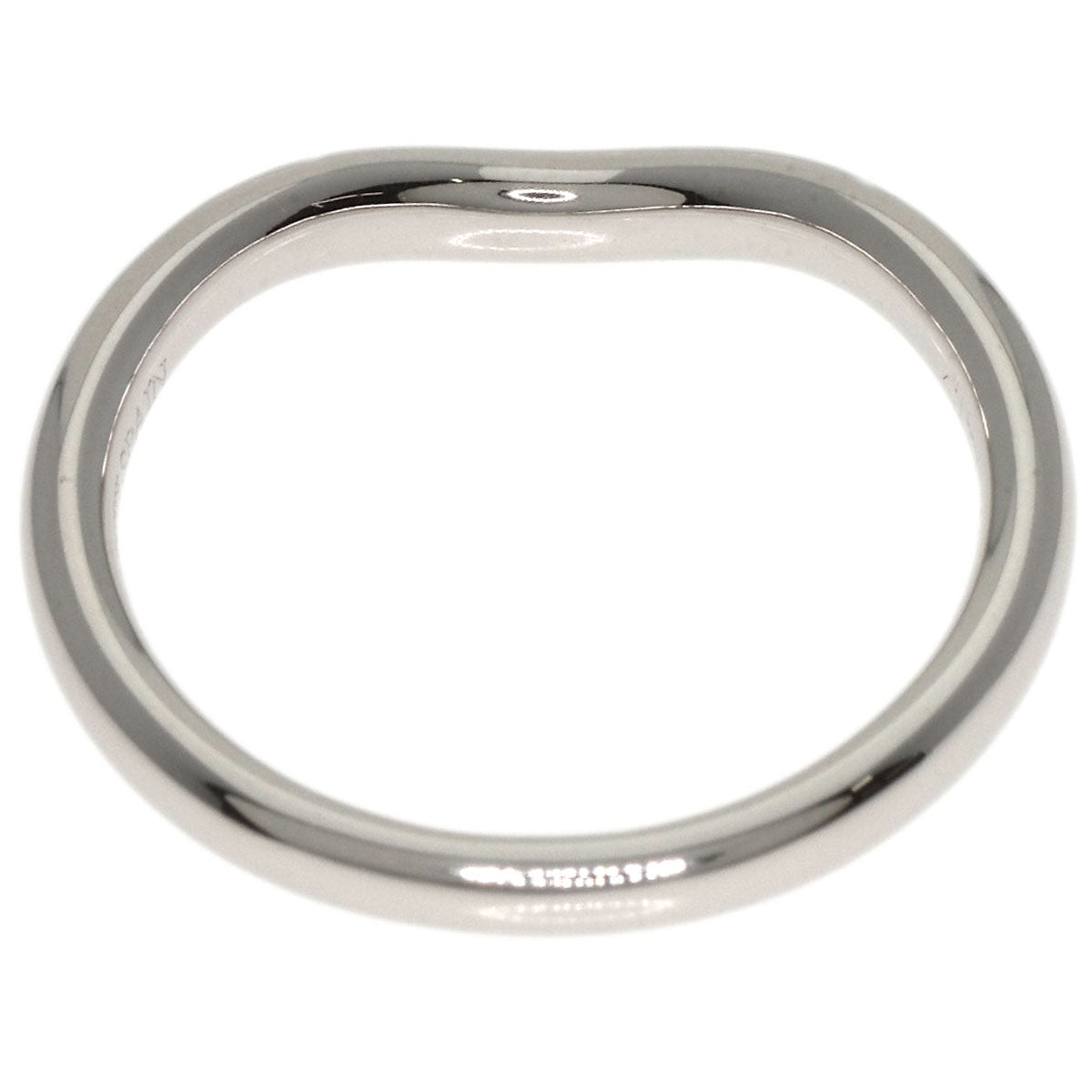 TIFFANY&Co. Curved Band Diamond Ring Platinum PT950 Ladies [Used]