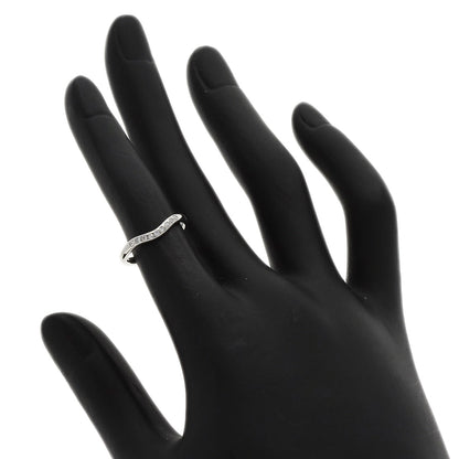 TIFFANY&Co. Curved Band Diamond Ring Platinum PT950 Ladies [Used]