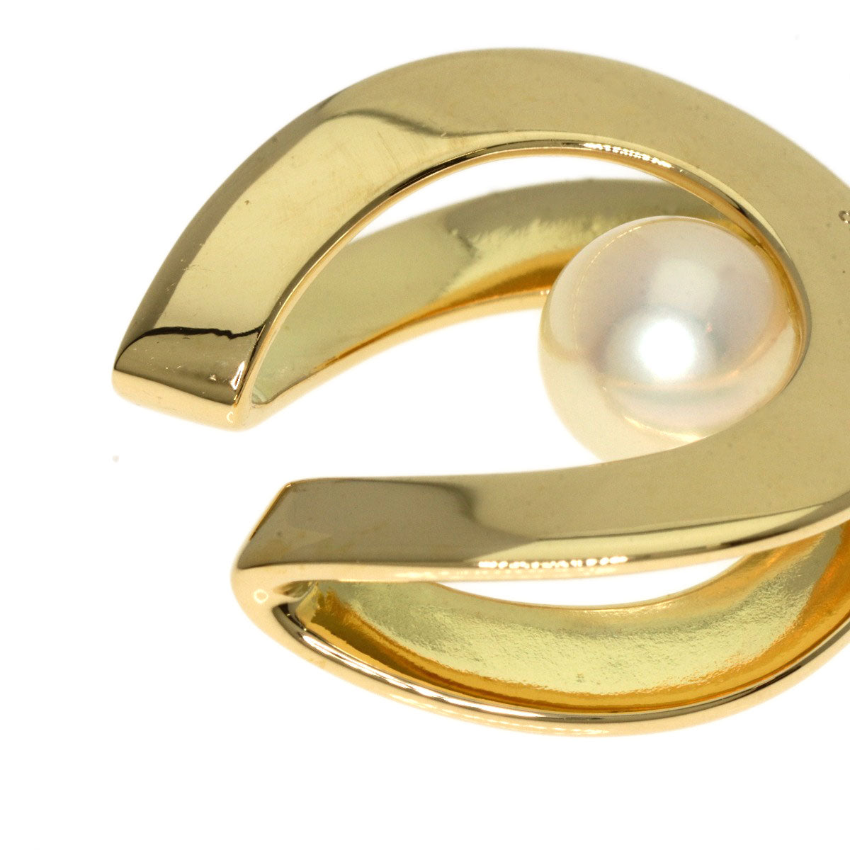 MIKIMOTO Pearl Pearl Pendant top K18 Yellow Gold Ladies [Used]