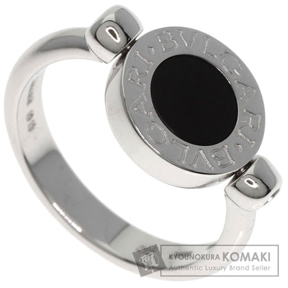 BVLGARI BVLGARI BVLGARI Flip Onyx Diamond Ring K18 White Gold Ladies [Used]