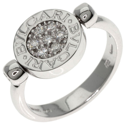 BVLGARI BVLGARI BVLGARI Flip Onyx Diamond Ring K18 White Gold Ladies [Used]