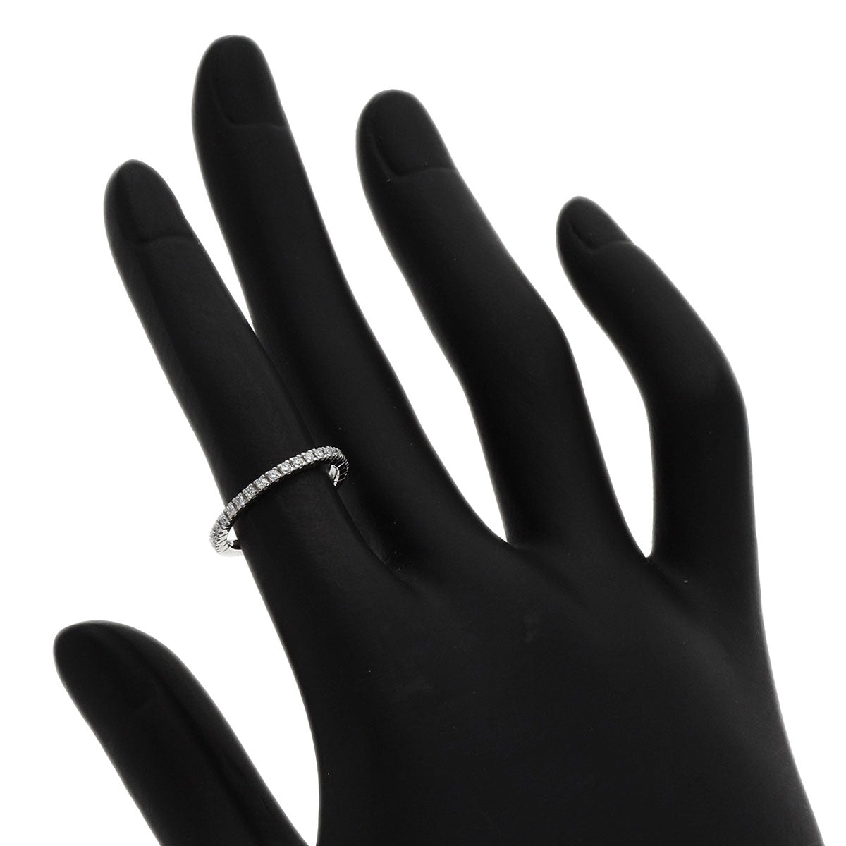 BVLGARI Roma Amor Half Diamond Ring K18 White Gold Ladies [Used]