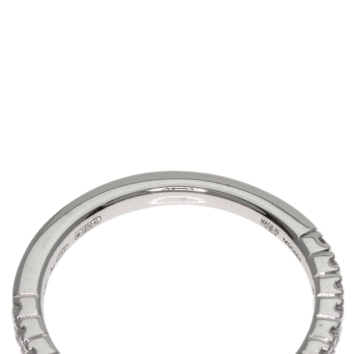 BVLGARI Roma Amor Half Diamond Ring K18 White Gold Ladies [Used]