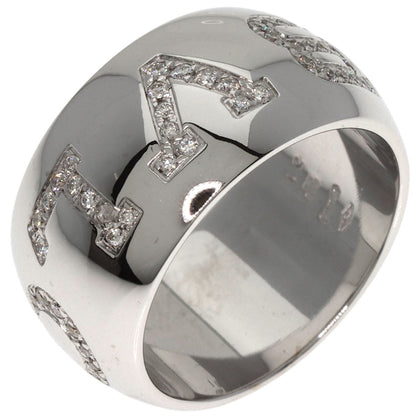 BVLGARI Monologo Diamond #51 Ring K18 White Gold Ladies [Used]