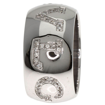 BVLGARI Monologo Diamond #51 Ring K18 White Gold Ladies [Used]
