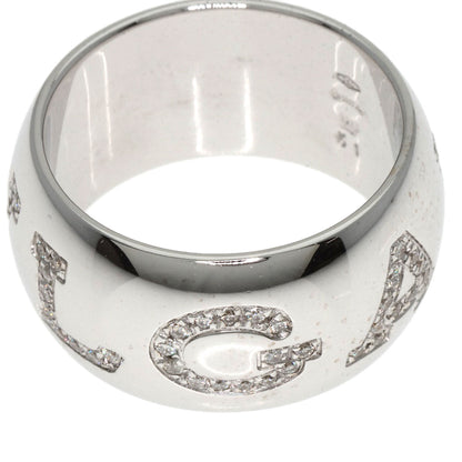 BVLGARI Monologo Diamond #51 Ring K18 White Gold Ladies [Used]