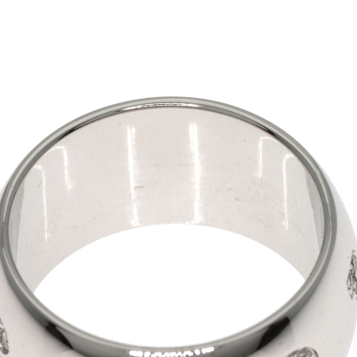 BVLGARI Monologo Diamond #51 Ring K18 White Gold Ladies [Used]