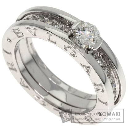 BVLGARI B-ero1 B-zero1 Solitaire Diamond#48 Ring K18 White Gold Ladies [Used]