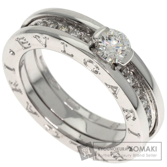 BVLGARI B-ero1 B-zero1 Solitaire Diamond#48 Ring K18 White Gold Ladies [Used]