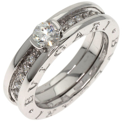 BVLGARI B-ero1 B-zero1 Solitaire Diamond#48 Ring K18 White Gold Ladies [Used]