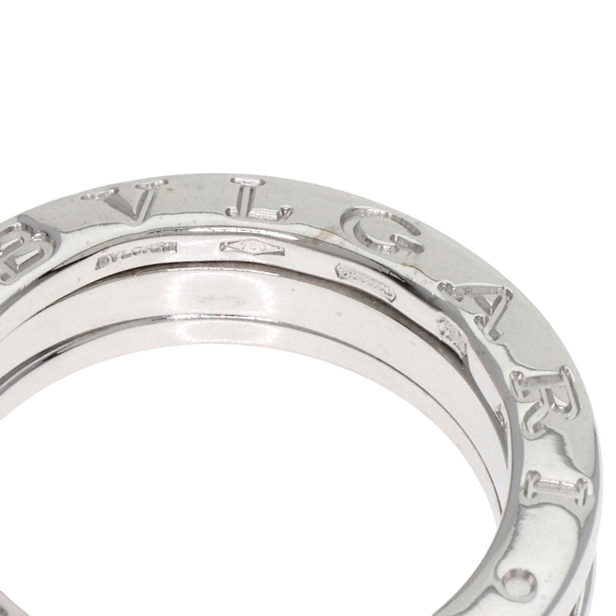 BVLGARI B-ero1 B-zero1 Solitaire Diamond#48 Ring K18 White Gold Ladies [Used]