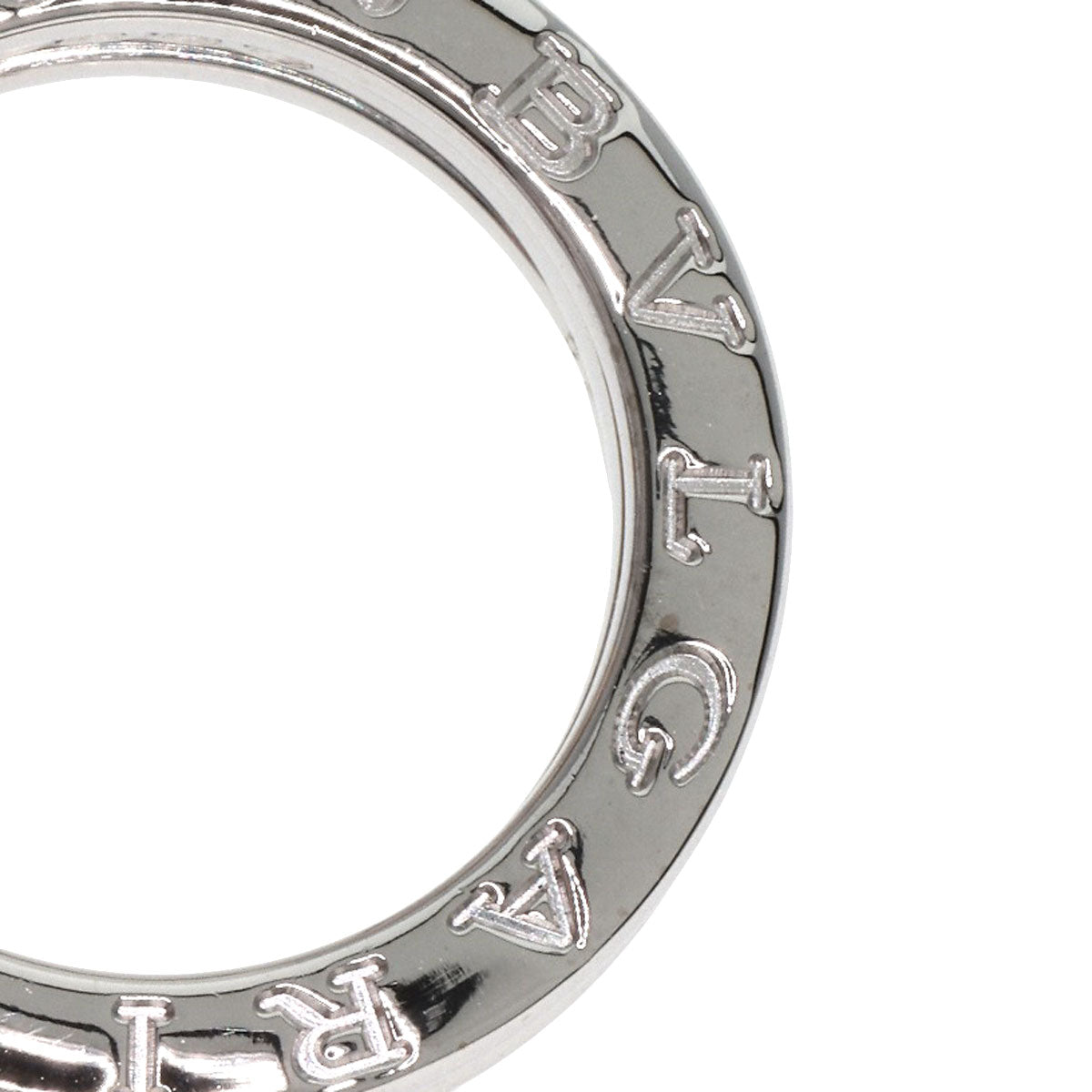 BVLGARI B-ero1 B-zero1 Solitaire Diamond#48 Ring K18 White Gold Ladies [Used]