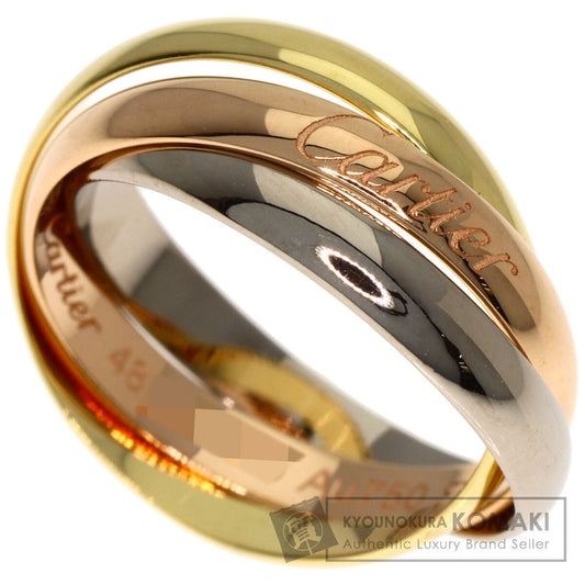 CARTIER Trinity SM #48 current model Ring K18 Yellow Gold 18K Pink GoldLadies [Used]