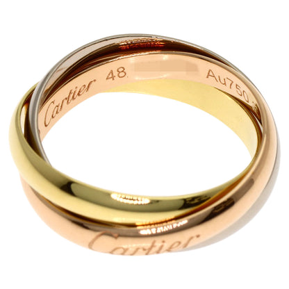 CARTIER Trinity SM #48 current model Ring K18 Yellow Gold 18K Pink GoldLadies [Used]