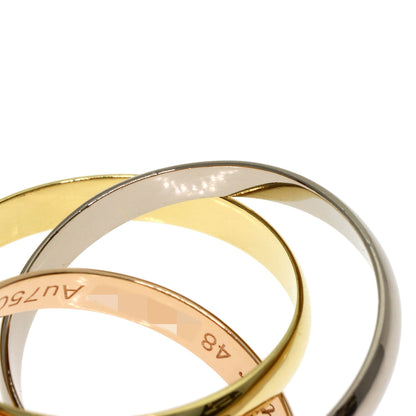 CARTIER Trinity SM #48 current model Ring K18 Yellow Gold 18K Pink GoldLadies [Used]