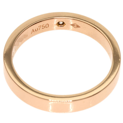 CARTIER Engraved 1P Diamond #50 Ring K18 Pink Gold Ladies [Used]