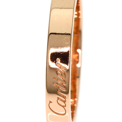 CARTIER Engraved 1P Diamond #50 Ring K18 Pink Gold Ladies [Used]