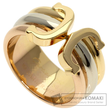 CARTIER 2C Ring LM #50 Ring K18 Yellow Gold K18 White GoldLadies [Used]