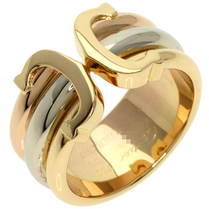 CARTIER 2C Ring LM #50 Ring K18 Yellow Gold K18 White GoldLadies [Used]