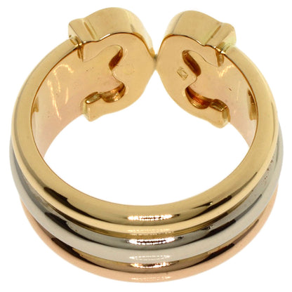 CARTIER 2C Ring LM #50 Ring K18 Yellow Gold K18 White GoldLadies [Used]