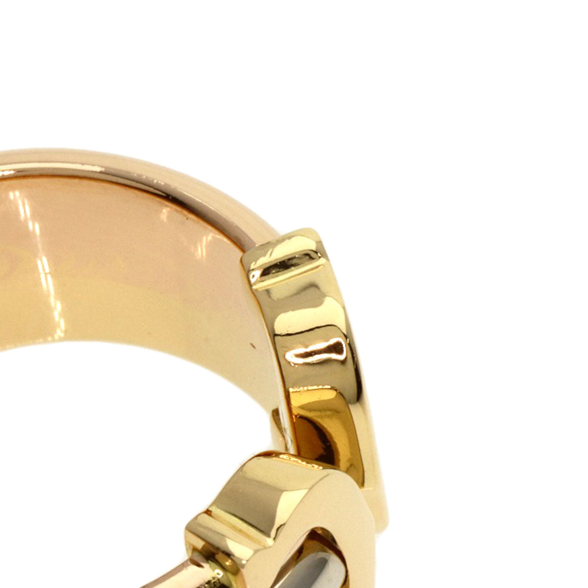 CARTIER 2C Ring LM #50 Ring K18 Yellow Gold K18 White GoldLadies [Used]