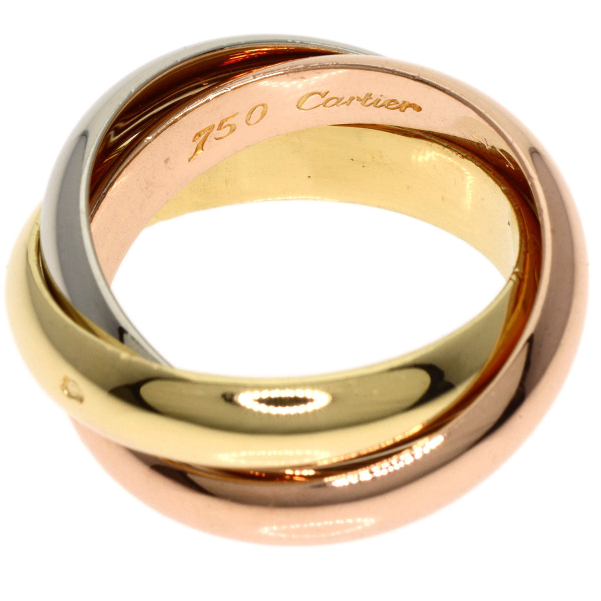 CARTIER Trinity #47 Ring K18 Yellow Gold 18K Pink GoldLadies [Used]