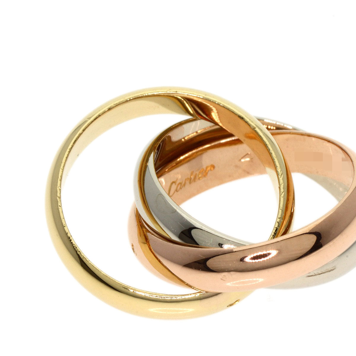 CARTIER Trinity #47 Ring K18 Yellow Gold 18K Pink GoldLadies [Used]