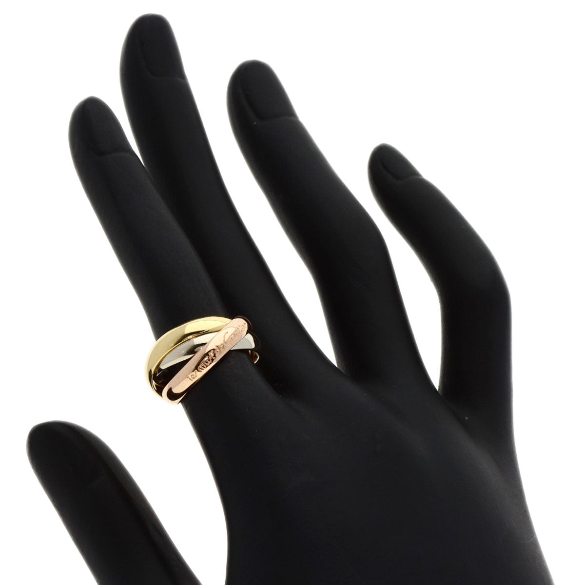 CARTIER Trinity MM #48 Ring K18 Yellow Gold 18K Pink GoldLadies [Used]