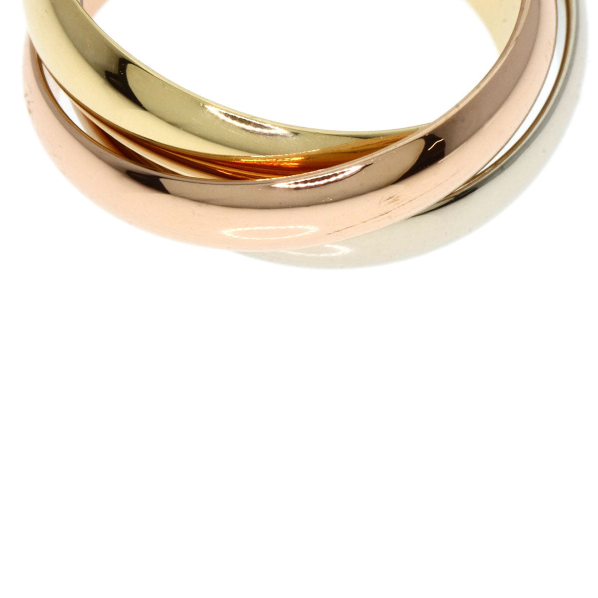 CARTIER Trinity MM #48 Ring K18 Yellow Gold 18K Pink GoldLadies [Used]
