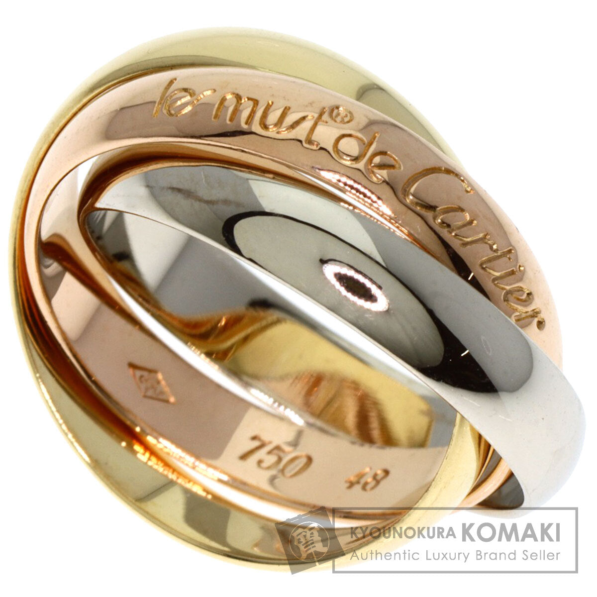 CARTIER Trinity #48 Ring K18 Yellow Gold K18 White GoldLadies [Used]