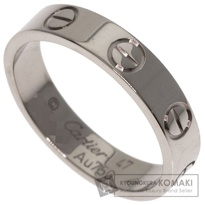 CARTIER   Mini love ring # 47 Ring  K18 White Gold Ladies [Used]