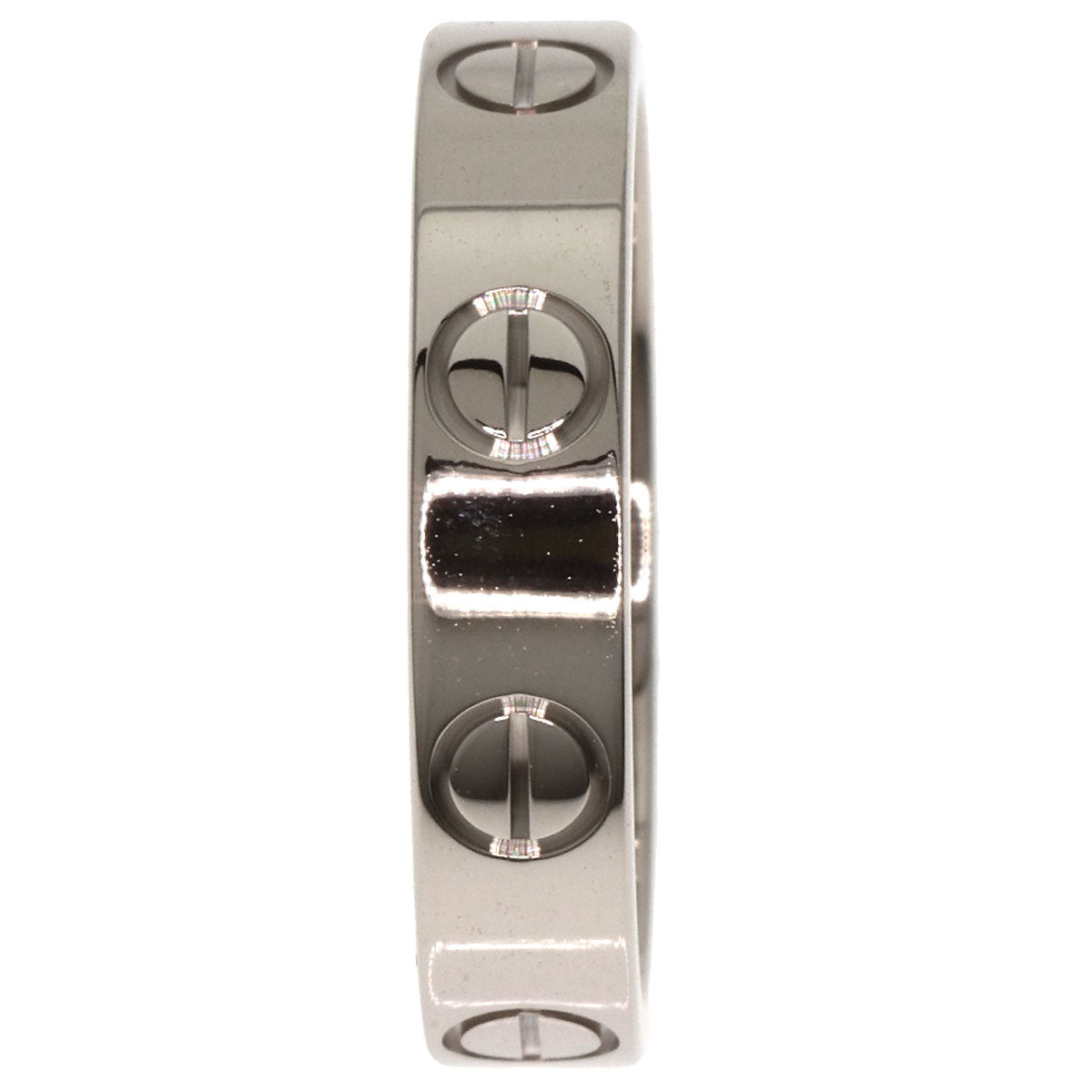 CARTIER   Mini love ring # 47 Ring  K18 White Gold Ladies [Used]