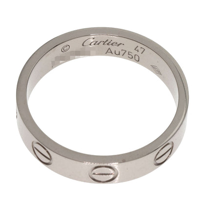 CARTIER   Mini love ring # 47 Ring  K18 White Gold Ladies [Used]