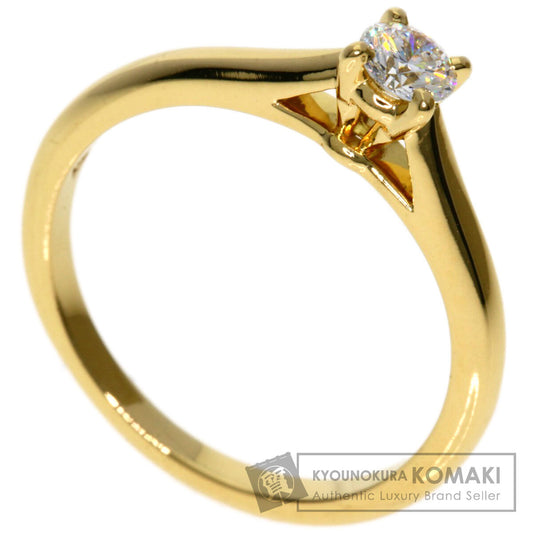 CARTIER Solitaire Diamond # 49 Ring K18 Yellow Gold Ladies [Used]