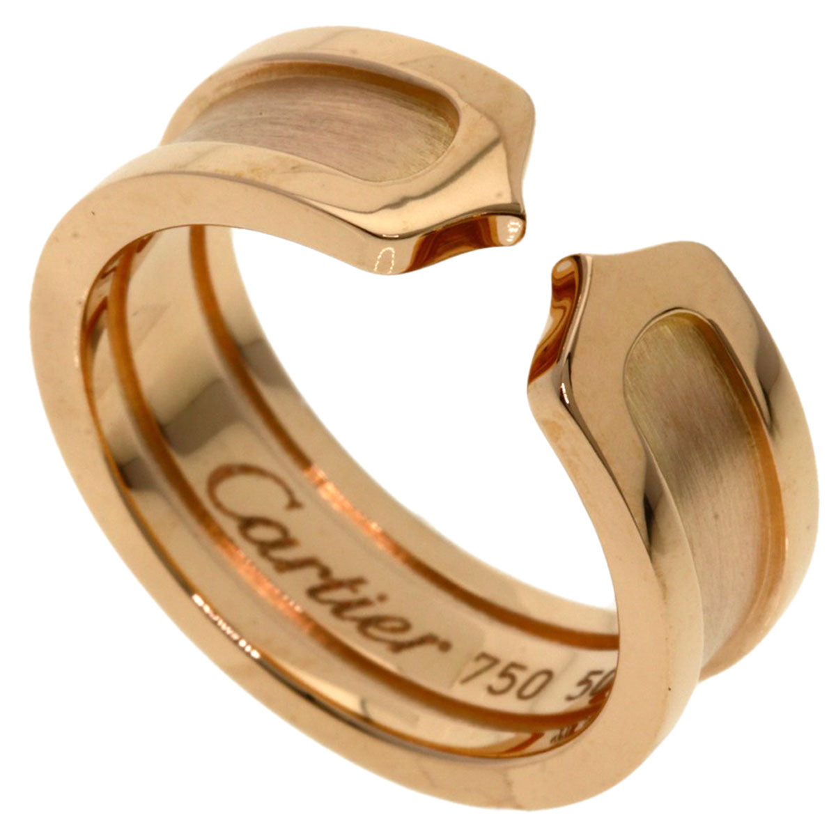 CARTIER   C2 ring SM #50 Ring  K18 Pink Gold Ladies [Used]