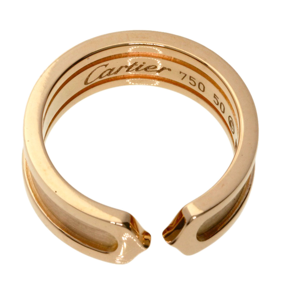 CARTIER   C2 ring SM #50 Ring  K18 Pink Gold Ladies [Used]