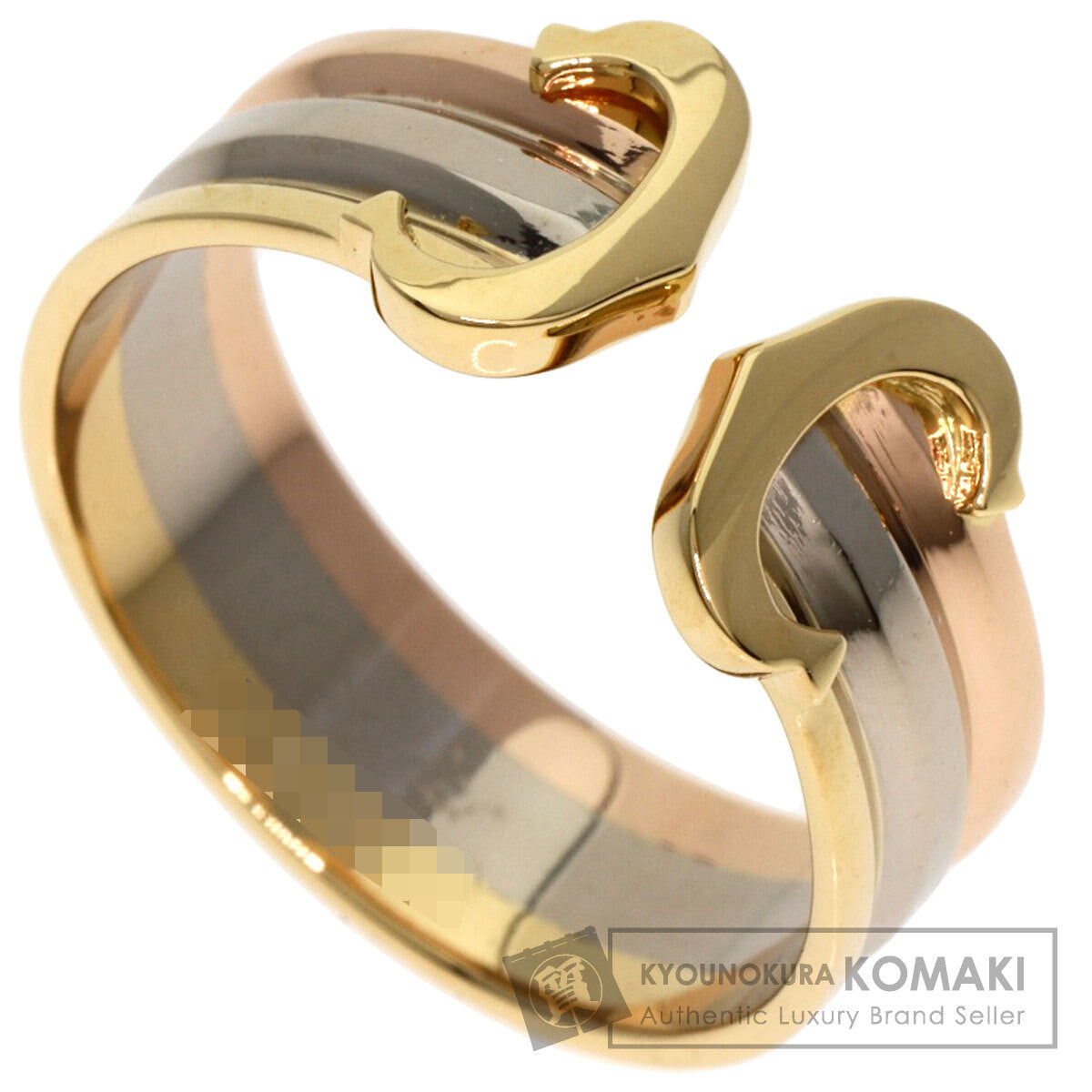 CARTIER 2C SM #49 Ring K18 Yellow Gold K18 White GoldLadies [Used]