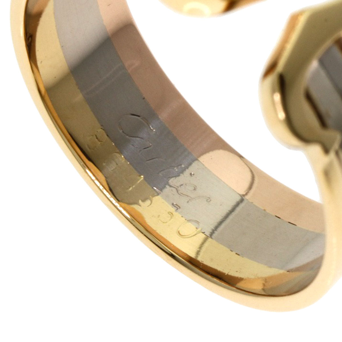 CARTIER 2C SM #49 Ring K18 Yellow Gold K18 White GoldLadies [Used]
