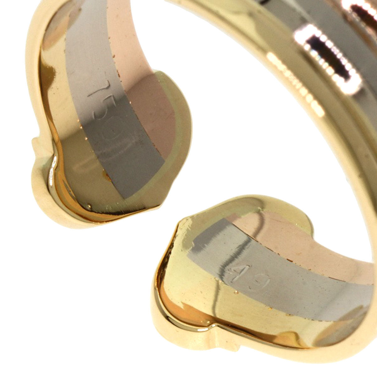 CARTIER 2C SM #49 Ring K18 Yellow Gold K18 White GoldLadies [Used]