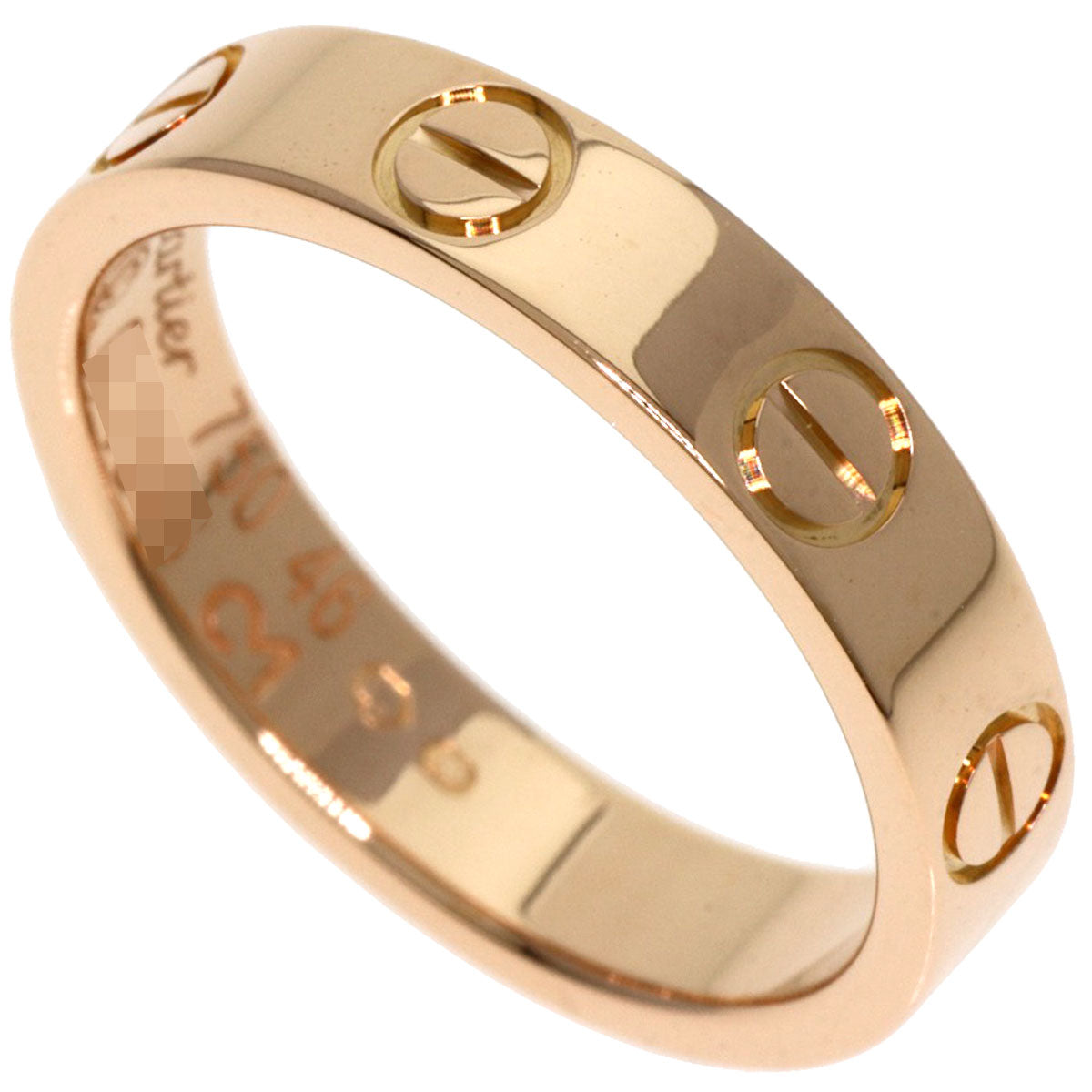 CARTIER Mini love ring #46 Ring K18 Pink Gold Ladies [Used]
