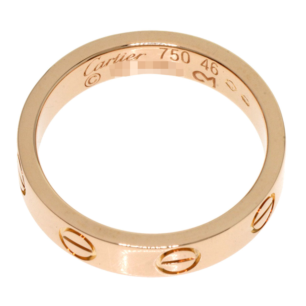CARTIER Mini love ring #46 Ring K18 Pink Gold Ladies [Used]
