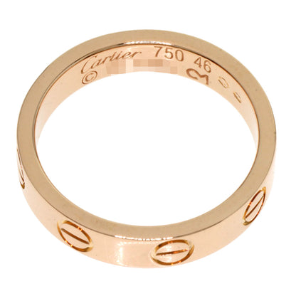 CARTIER Mini love ring #46 Ring K18 Pink Gold Ladies [Used]