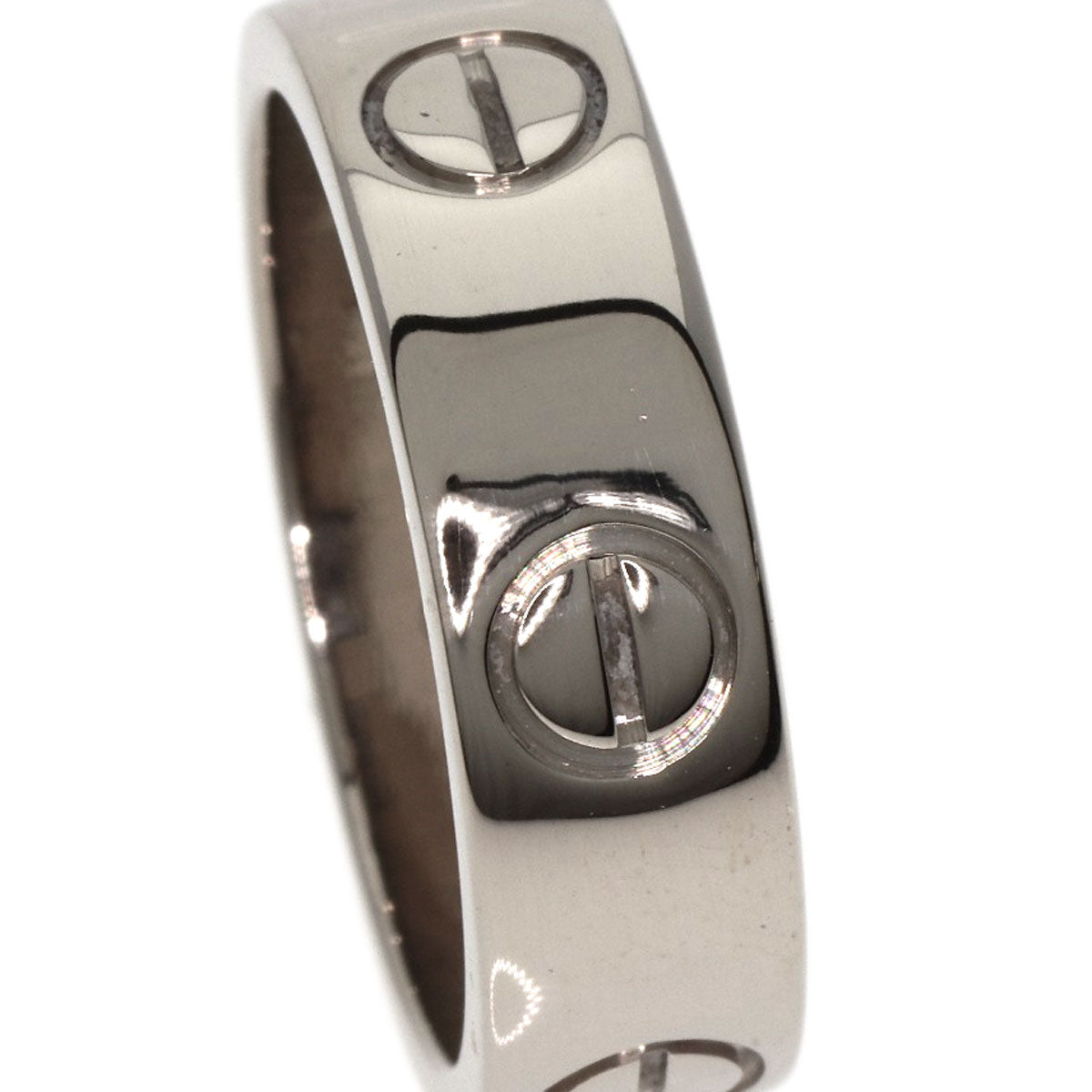 CARTIER love ring #51 Ring K18 White Gold Ladies [Used]